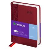 Ежедневник датированный 2025г., А6, 184л., кожзам, Berlingo "Vivella Prestige", бордовый