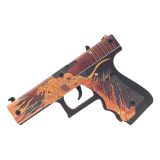 Пистолет деревянный ТРИ СОВЫ Glock-18, "Реликвия", подложка ХДФ с европодвесом, термоусадка