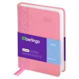 Ежедневник датированный 2025г., А6, 184л., кожзам, Berlingo "Vivella Prestige", розовый