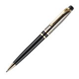 Ручка шариковая Luxor "Futura" синяя, 0,7мм, корпус черный/золото, поворотный механизм, футляр