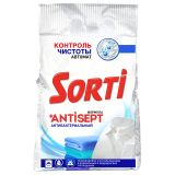 Порошок для машинной стирки Sorti "Контроль чистоты", антибактериальный, 2,4кг