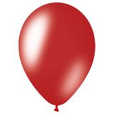 Воздушные шары,  50шт., М12/30см, MESHU, металлик, красный