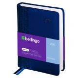 Ежедневник датированный 2025г., А6, 184л., кожзам, Berlingo "Vivella Prestige", синий