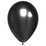 Воздушные шары,  50шт., М12/30см, MESHU, хром, черный