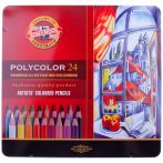 Карандаши цветные художественные Koh-I-Noor "Polycolor", 24цв., заточен., метал. пенал