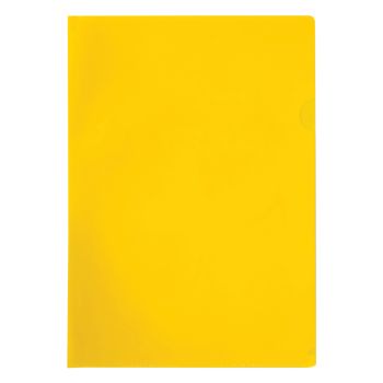 Папка-уголок OfficeSpace А4, 100мкм, пластик, прозрачная желтая