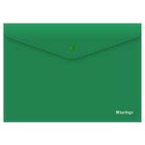 Папка-конверт на кнопке Berlingo "City Style", А4, 200мкм, непрозрачная, зеленая