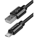 Кабель Defender ACH01-03T PRO USB(AM) - Lightning(M), для Apple, 2.1A output, в оплетке, 1м, черный