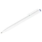 Ручка шариковая автоматическая СТАММ "500" синяя, 0,7мм, белый корпус