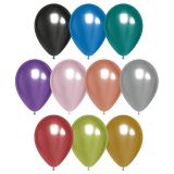 Воздушные шары,  50шт., М12/30см, MESHU, хром, ассорти