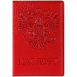 Обложка для паспорта OfficeSpace "Герб", экокожа, красный