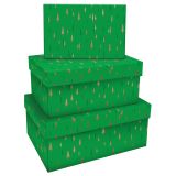 Набор прямоугольных коробок 3в1, MESHU "Christmas trees", (19*12*7,5-15*10*5см)