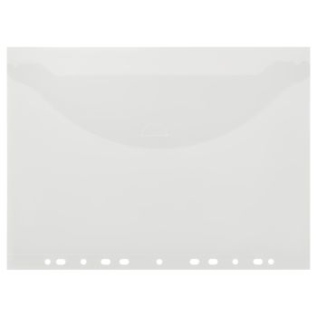 Папка-конверт с перфорацией с клапаном OfficeSpace А4, 180мкм, прозрачная