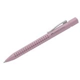 Ручка шариковая автоматическая Faber-Castell "Grip 2010" синяя, 1,0мм, трехгран., дымчато-розовая