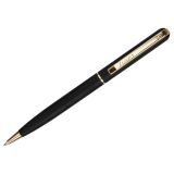 Ручка шариковая Luxor "Alenia" синяя, 1,0мм, корпус черный/золото, поворотный механизм, футляр