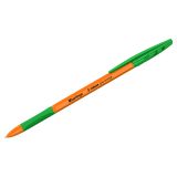 Ручка шариковая Berlingo "Tribase grip orange" зеленая, 0,7мм, грип