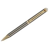 Ручка шариковая Luxor "Ellan" синяя, 1,0мм, корпус черный/золото, поворотный механизм, футляр