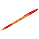 Ручка шариковая Berlingo "Tribase grip orange" красная, 0,7мм, грип