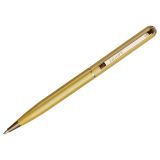 Ручка шариковая Luxor "Alenia" синяя, 1,0мм, корпус золото, поворотный механизм, футляр