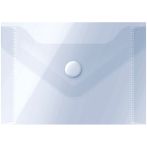 Папка-конверт на кнопке СТАММ А7 (74*105мм), 150мкм, пластик, прозрачная, бесцветная