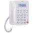Телефон проводной Texet TX-250, ЖК дисплей, повторный набор, белый