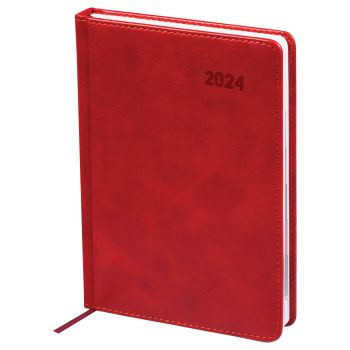 Ежедневник датированный 2024г., с вырубкой, А5, 176л., кожзам, OfficeSpace 