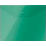 Папка-конверт на кнопке OfficeSpace А5 (190*240мм), 150мкм, пластик, полупрозрачная, зеленая