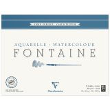 Альбом для акварели, 15л., 30*40, на склейке Clairefontaine "Fontaine Grain Nuageux", 300г/м2, холод. пресс., облачная текстура
