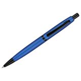 Ручка шариковая Luxor "Dunes" синяя, 0,7мм, корпус синий электрик, кнопочный механизм, футляр