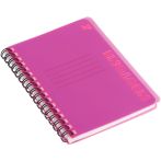 Записная книжка А6 60л. на гребне BG "Neotone", розовый, фактурное тиснение, блок 80г/м2