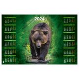 Календарь настенный листовой А1, OfficeSpace "Хозяин леса", 2024г.